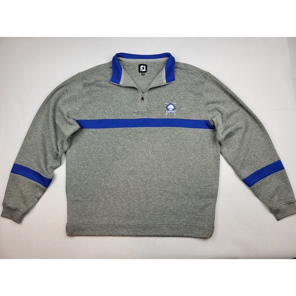 FootJoy Other - Footjoy 1/4 Zip Golf Sweatshirt Woodstone Embroidered Chest Logo Mens XL Striped